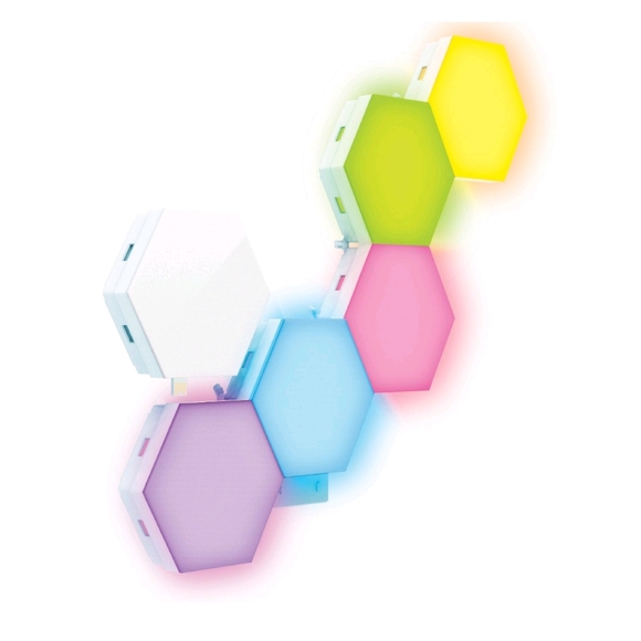 GE NWT 6pk LED + Color Changing Tile Panel Lights with Remote - Picture 5 of 12